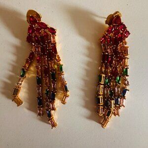 Kate Spade Showtime Fringe Statement Earrings